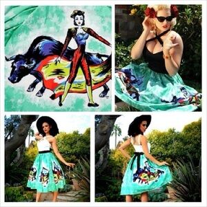 Green Pinup Couture Matador Circle Skirt